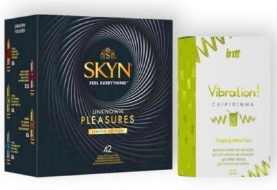 SKYN Pleasures, 42 шт + Intt Vibration Caipirinha (15 мл) SOS6930 фото