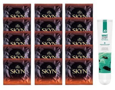 Комплект Skyn Warming 15 шт + JO Mint Chip Chill 10 мл SOS14498 фото