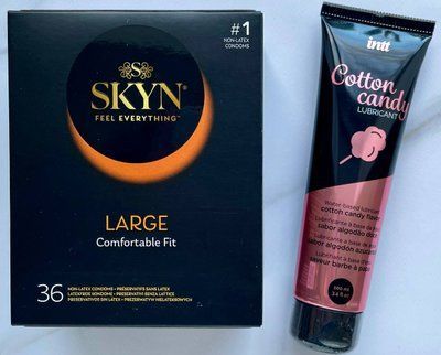Набір SKYN Large, 36 шт + Лубрикант на водній основі Intt Cotton Candy (100 мл) SOS1181 фото