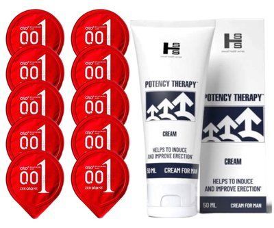 Комплект OLO Warming 001 10 шт + Potency Therapy Cream (50 мл) SOS14398 фото