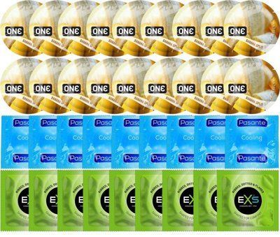 Набір 36 шт ONE Banana Split + Pasante Cooling + EXS EXTREME 3 в 1 SOS7678 фото
