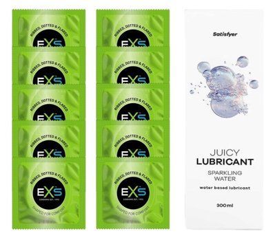 Комплект: EXS EXTREME 10 шт. + Лубрикант Satisfyer Sparkling Water 300 мл SOS11492 фото