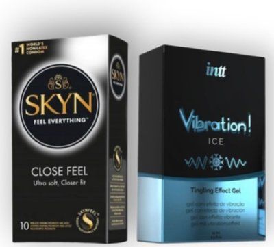 SKYN Close Feel 10 штук + Intt Vibration Ice (15 мл) SOS6780 фото