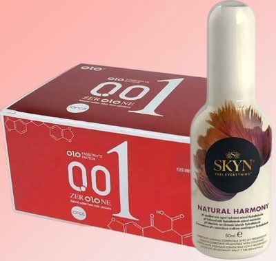 Набір OLO збуджуючі 001 (червоні) 10 штук + Лубрикант Skyn Natural Harmony 80 мл SOS4622 фото