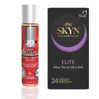 SKYN Elite, 24 шт + Лубрикант System JO H2O &mdash; Watermelon (30 мл) SOS4783 фото