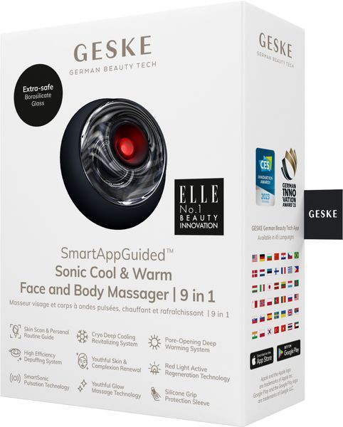 Масажер для обличчя та тіла GESKE Sonic Cool&Warm Face and Body Massager 9в1 black HB0275 фото