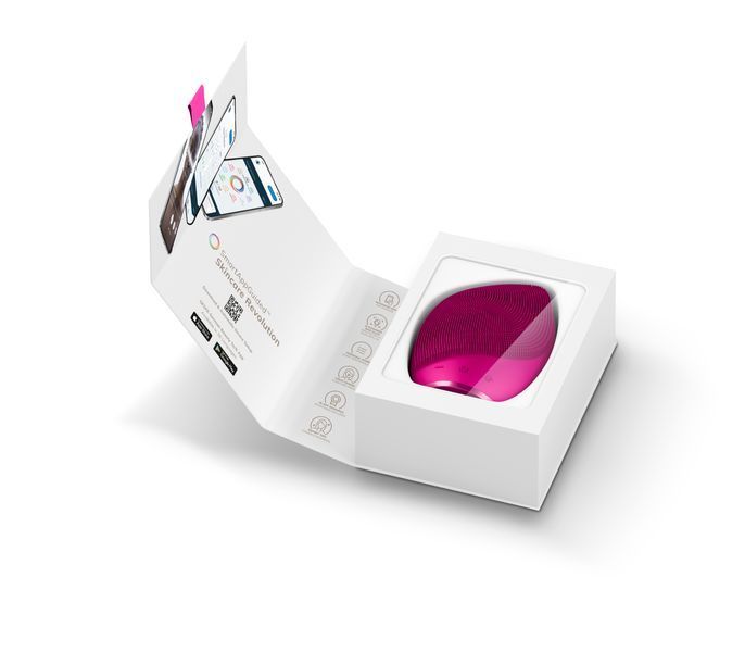 Електронна ультразвукова щітка для обличчя GESKE Sonic Facial Brush 5в1 magenta HB0065 фото