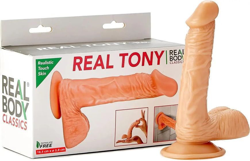 Фалоімітатор Real Body &mdash; Real Tony Flash, TPE, діаметр 3,8 см SO1893 фото