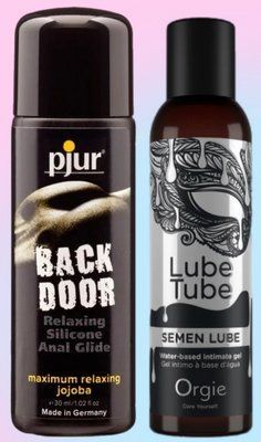Набір лубрикантів pjur backdoor anal Relaxing jojoba silicone 30 мл + SEMEN LUBE intimate gel, 150 мл Orgie LB884 фото