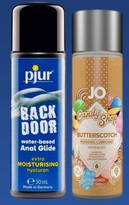 Набір лубрикантів pjur backdoor Comfort water glide 30 мл + System JO Butterscotch (60 мл) LB386 фото