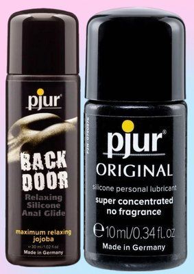 Набір лубрикантів pjur backdoor anal Relaxing jojoba silicone 30 мл + pjur Original 10 мл, 2в1 LB684 фото