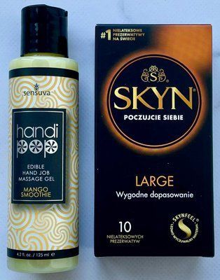 Набір SKYN Large 10 шт - Лубрикант Sensuva Handipop Mango Smoothie (125 мл) SOS3378 фото