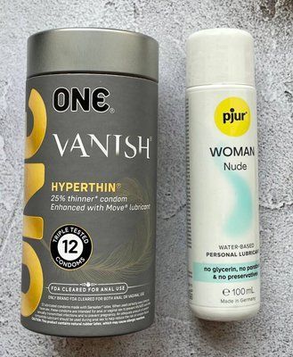 Комплект ONE Vanish (12 шт) + Лубрикант pjur Woman Nude 100 мл SOS2378 фото