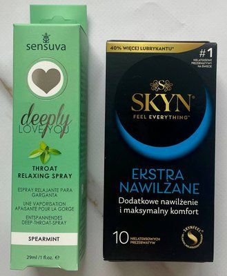 Набір Skyn Extra Lube 10 шт - Спрей Sensuva Deeply Love You Spearmint (29 мл) SOS2878 фото
