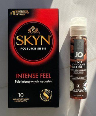 Набор SKYN Intense Feel 10 шт + Смазка System JO H2O &mdash; Chocolate Delight (30 мл) SOS2128 фото