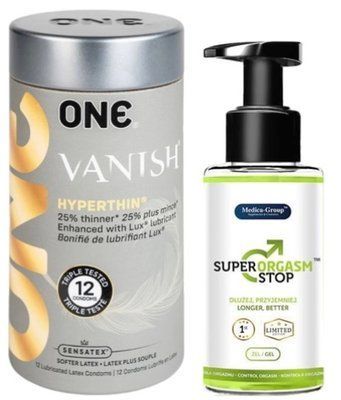 Набор из 12 шт ONE Vanish + Пролонгатор Medica-group Super Orgasm Stop 150 мл SOS9226 фото