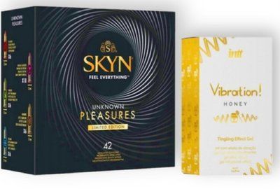SKYN Pleasures, 42 шт + Intt Vibration Honey (15 мл) SOS6931 фото