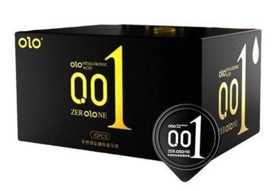 OLO 0.01 jelly box condoms black, с увеличенным количеством лубриканта 10 шт OL60 фото