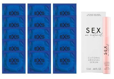 Комплект EXS Cooling 15 шт + Bijoux Indiscrets Sex au Naturel Clitorale Arousal Serum 5 мл SOS14549 фото