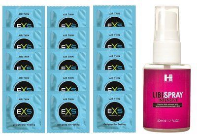 Комплект EXS Air Thin 15 шт + SHS LibiSpray SOS14778 фото