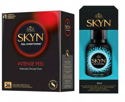 Набір : SKYN Intense Feel 36 шт та Лубрикант SKYN AQUA FEEL 80 мл SK114 фото