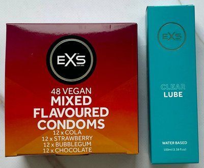 Комплект EXS Mixed Flavoured 48 шт + Лубрикант EXS Clear Lube 100 мл SOS3228 фото