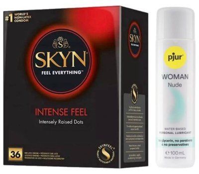 Комплект Skyn ​​Intense feel 36 шт + Pjur Woman Nude 100 мл SOS13197 фото