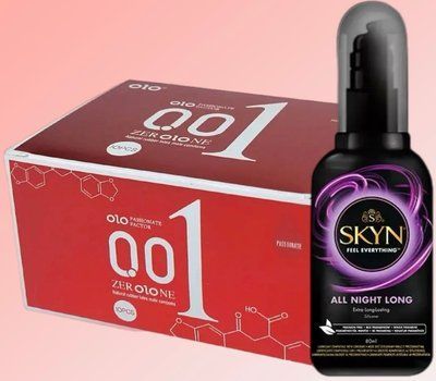 Набір OLO збуджуючі 001 (червоні) 10 штук + Лубрикант Skyn All Night Long 80 мл SOS4623 фото