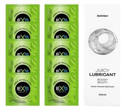 Комплект: EXS EXTREME 10 шт. + Лубрикант Satisfyer Boogy Booty 300 мл SOS11493 фото