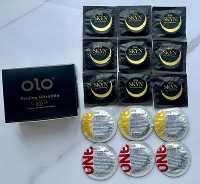 Набір 9 шт Skyn Original - 6 шт One Super Studs, Extreme Ribs - 10 шт OLO Feeling Ultrathin 001 SOS2528 фото