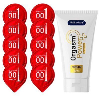Комплект OLO 001 (червоні) 10 шт + Orgasm Power for Women крем 50 мл SOS14248 фото