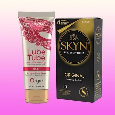 Набір SKYN Original 10 шт та Лубрикант LUBE TUBE HOT, 150 мл ORGIE SOS4377 фото