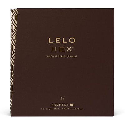 LELO HEX Condoms Respect XL 36 Pack, тонкі та суперміцні, збільшений розмір SO8133 фото