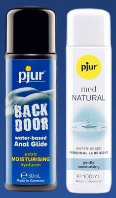 Набір лубрикантів pjur backdoor Comfort water glide 30 мл + pjur MED Natural glide 100 мл LB218 фото
