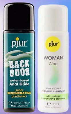 Набір лубрикантів pjur backdoor Regenerating 30 мл + pjur Woman Aloe 30 мл LB436 фото