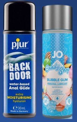Набір лубрикантів pjur backdoor Comfort water glide 30 мл + System JO Bubblegum (60 мл) LB387 фото