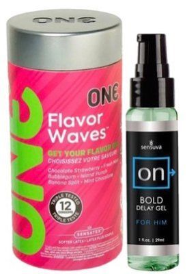 Набор из 12 шт ONE Flavor Waves + Пролонгатор Sensuva - ON Bold (29 мл) SOS9327 фото