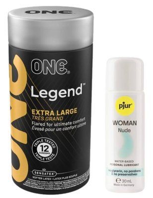Набор ONE Legend Extra Large 12 шт + Pjur Woman Nude 30 мл SOS13098 фото