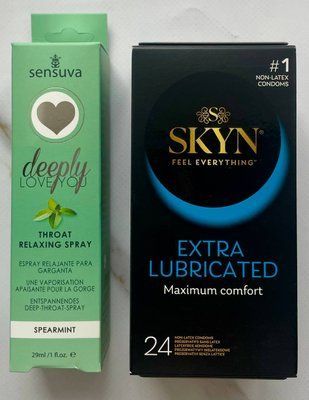 Набір Skyn Extra Lube 24 шт - Спрей Sensuva Deeply Love You Spearmint (29 мл) SOS2879 фото
