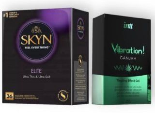 Skyn Elite 36 шт + Intt Vibration Ganjah (15 мл) SOS7133 фото
