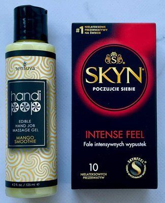 Набір SKYN Intense Feel 10 шт - Лубрикант Sensuva Handipop Mango Smoothie (125 мл) SOS3379 фото
