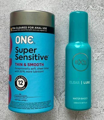 Набор ONE Super Sensitive 12 шт. - Лубрикант EXS Clear Lube 100 мл. SOS2579 фото