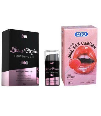 Olo Ultrathin Oral Sex + Гель для звуження Intt Like a Virgin (15 мл) SOS6350 фото