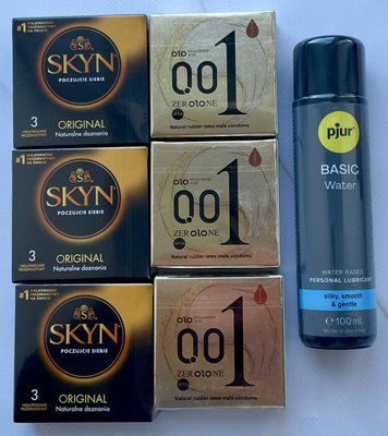 Набір 18 шт OLO Лід і Полум'я 001 + Skyn Original + Лубрикант pjur Basic Waterbased, 100 мл SOS3829 фото