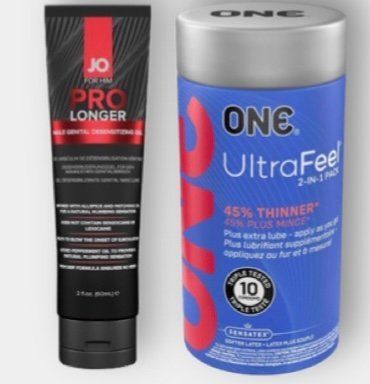 ONE UltraFeel 10 шт - Пролонгатор JO Prolonger Gel (60 мл) SOS6301 фото