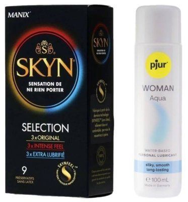 Комплект Skyn ​​Selection 9 шт + Pjur Woman Aqua 100 мл SOS13148 фото