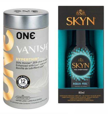 ONE Vanish Pack 12 шт и Лубрикант SKYN AQUA FEEL 80 мл SOS633 фото