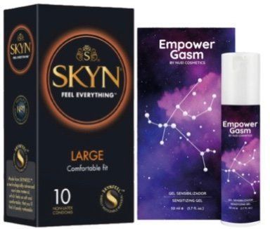 Набір з 10 шт SKYN Large + Гель для посилення оргазму EMPOWERGASM, 50 мл Nuei SOS10337 фото