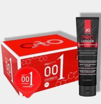 OLO 0.01 ZER Red 10 шт + Пролонгатор System JO Prolonger Gel (60 мл) SOS5902 фото