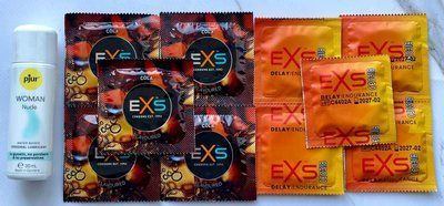 Набір EXS Crazy Cola 5 шт + EXS Delay 5 шт + Лубрикант pjur Woman Nude 30 мл SOS3529 фото